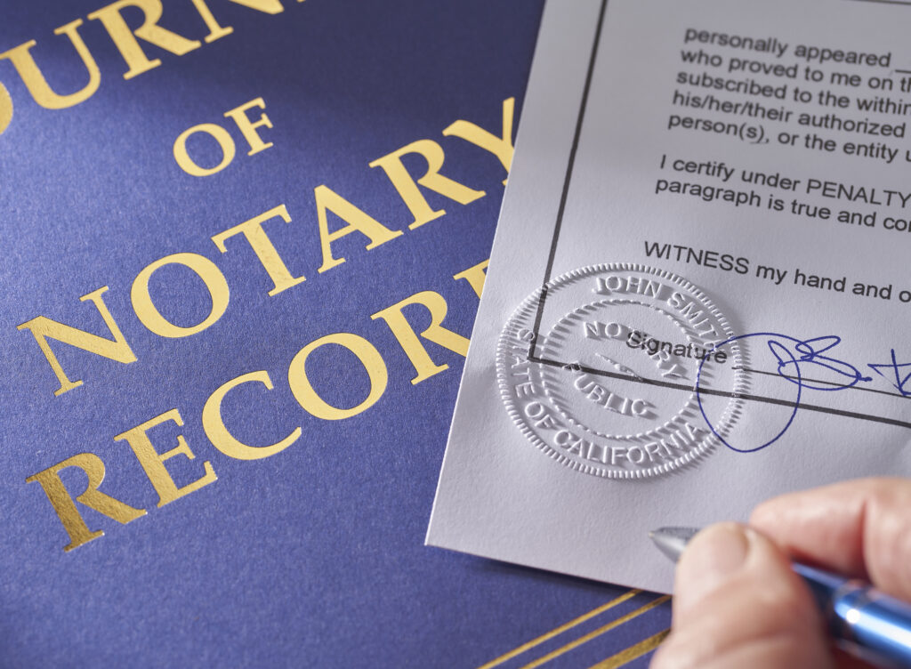 Can a notary notarize their own documents?