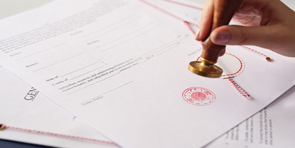 What is a notarial certificate?