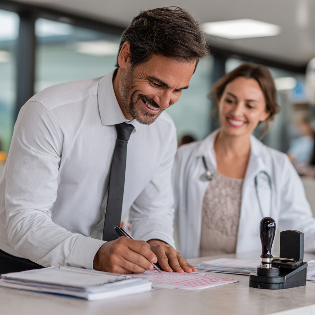 Mobile notary for doctors